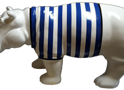 Abstract figure hippopotamus designer colorful sculptures modern decoration garden